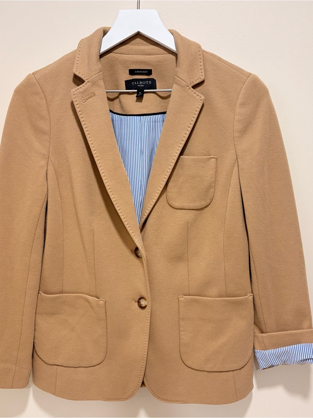 Talbots Tan Women's Blazer Jacket